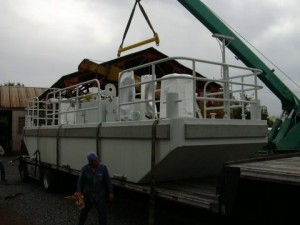 WASTE DISPOSAL PUMP-OUT BARGE GOING TO BROOKHAVEN, N.Y.